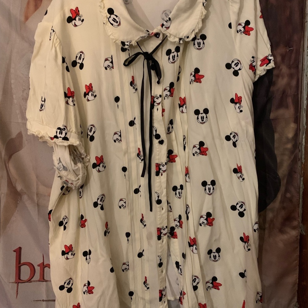 Mickey Mouse Print Blouse